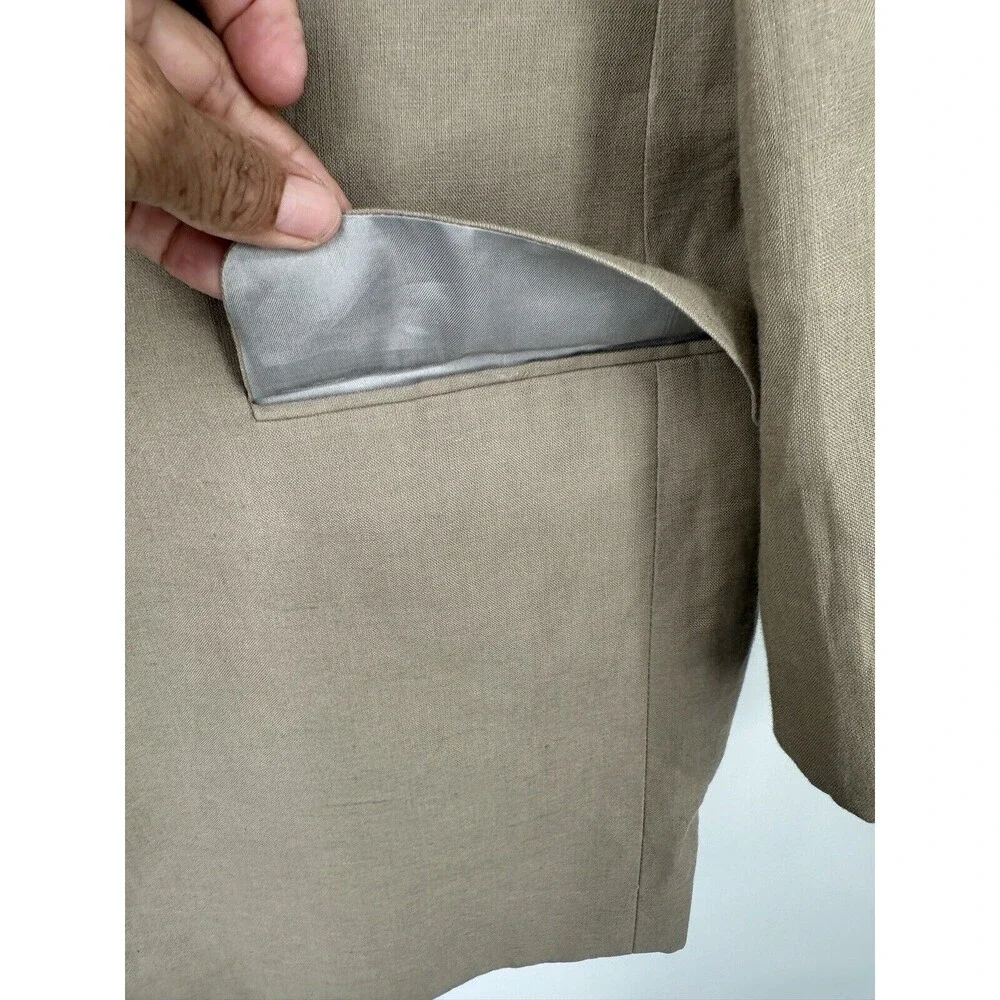 Linen men’s‎ coat Leonard Valenti Sport Blazer 100%  Linen 48L Made In Italy